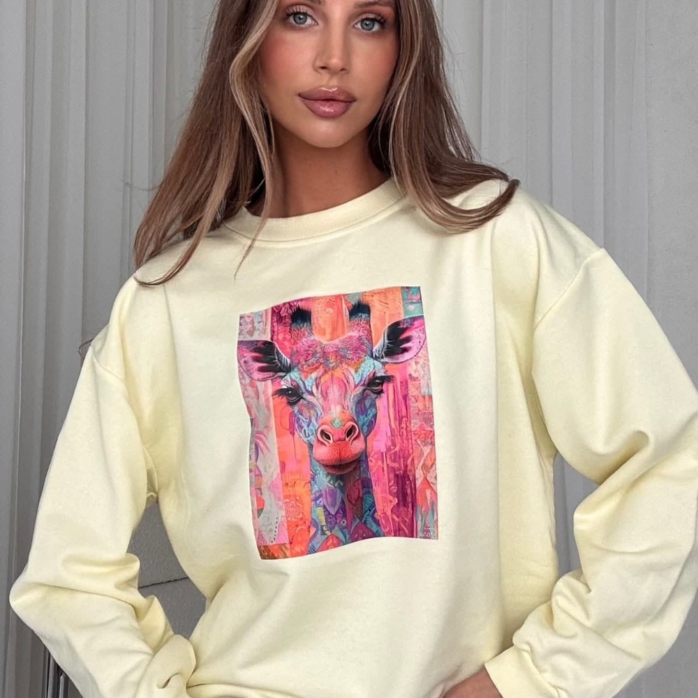 Cream Graphic Sweatshirt